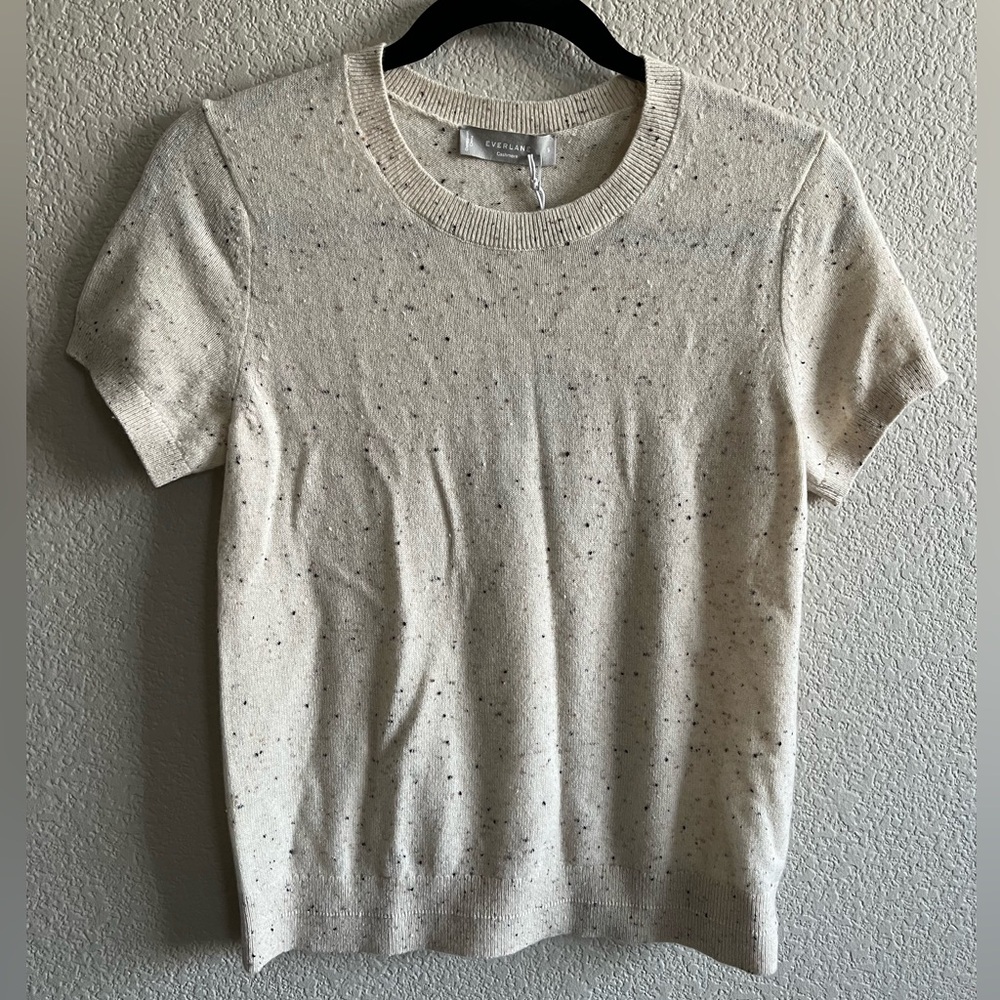 NWT Everlane 100% Cashmere Speckle Sweater Tee